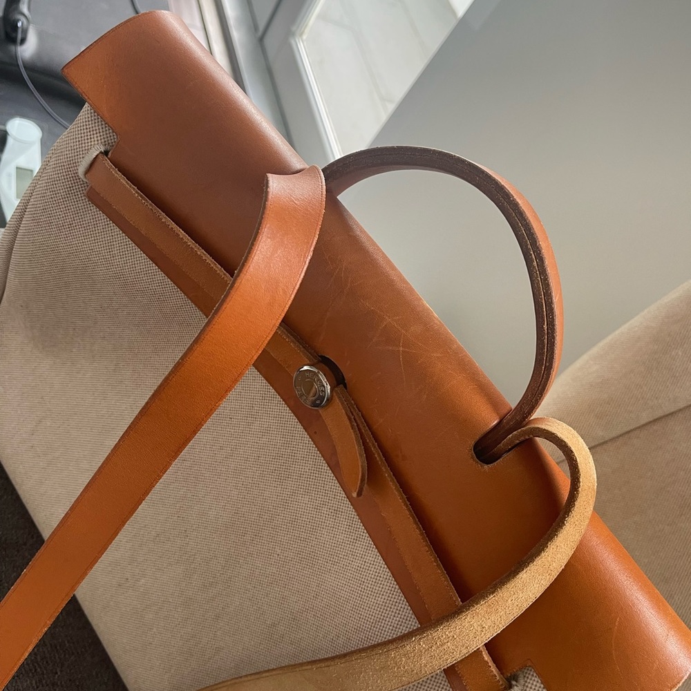 Authentic Hermès Vintage Toile HERBAG 39 - Picture 10 of 14